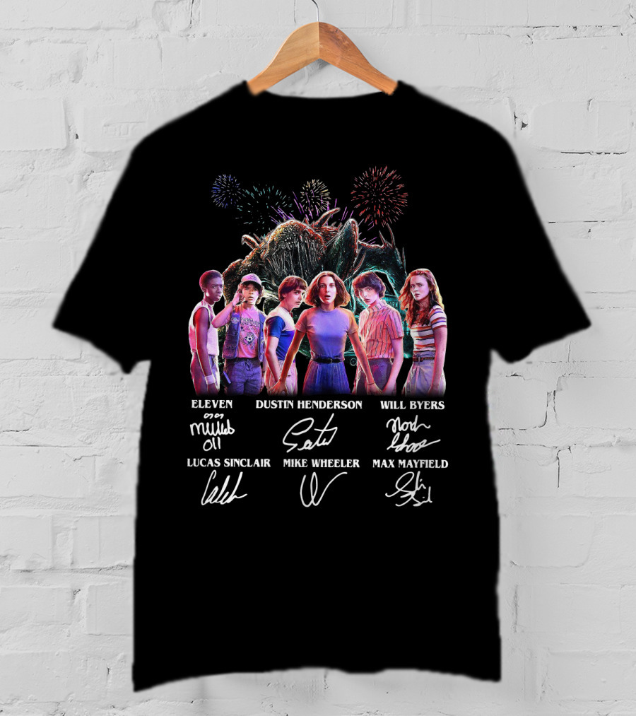 Stranger Things Season 3 Eleven Dustin Henderson Will Byers Lucas Sinclair Mike Wheeler Max Mayfield T-Shirt
