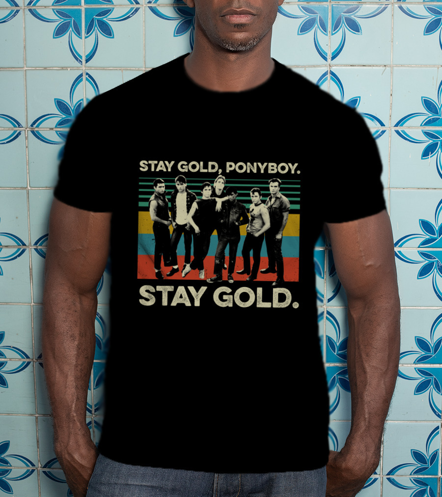 Stay Gold Ponyboy The Outsiders Vintage Character Group Image T-Shirt