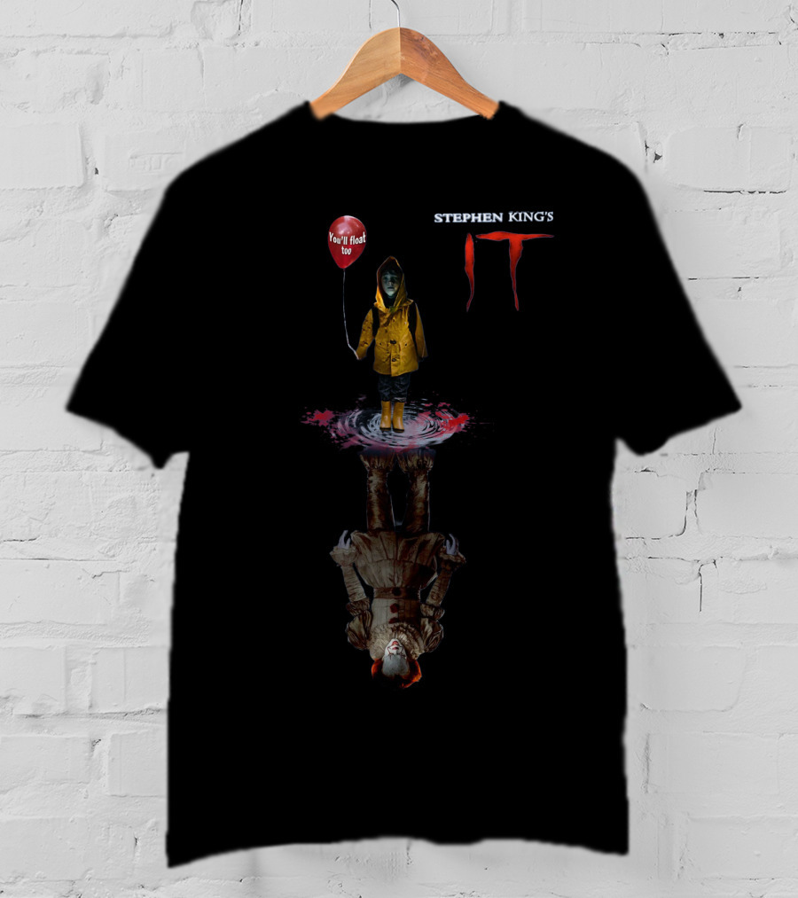 Stephen King's It Pennywise You’ll Float Too Balloon Raincoat Boy Reflection T-Shirt