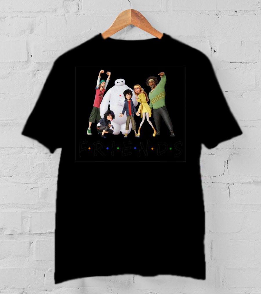 Big Hero 6 Friends Tv Show Parody With Hiro Baymax And Team T-Shirt