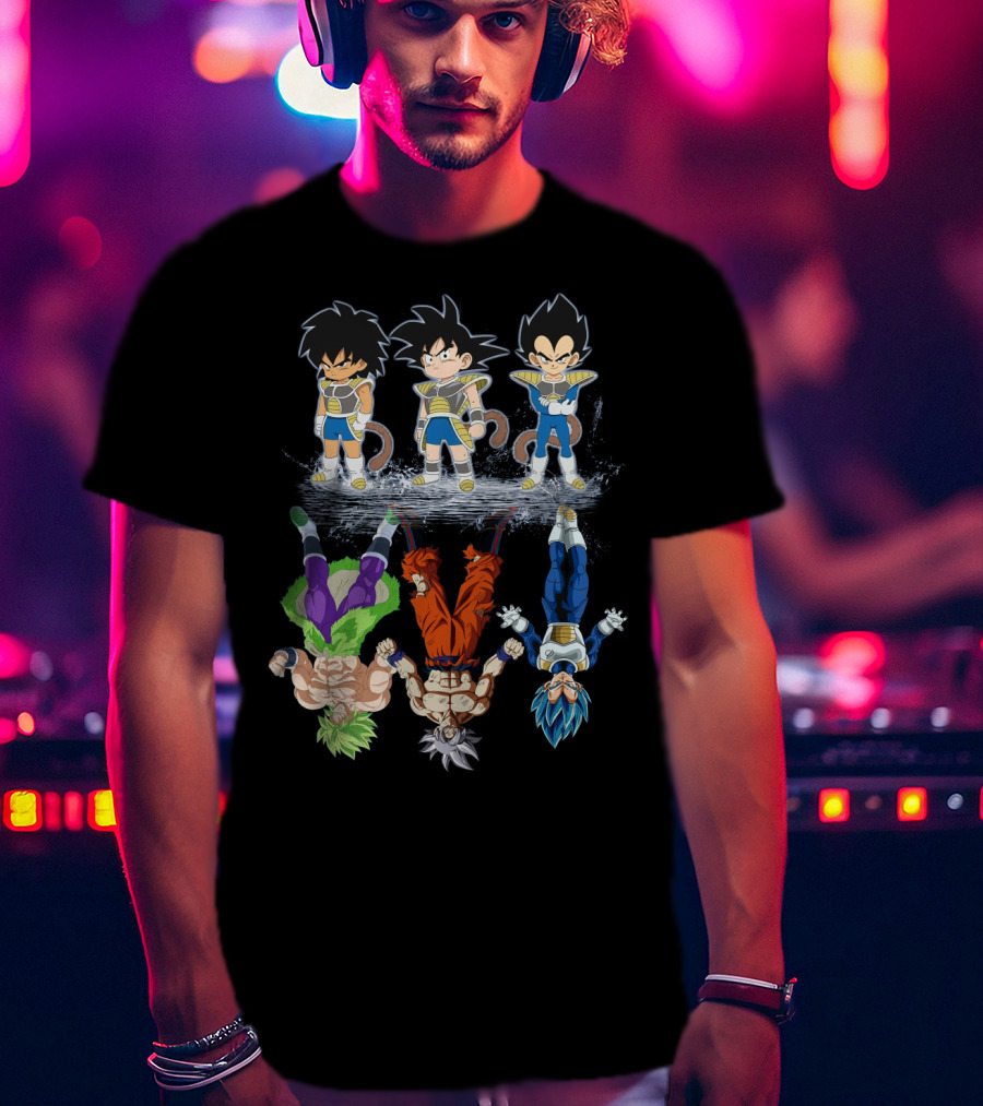 Broly Goku Vegeta Saiyan Evolution Half Saiyan Half Saiyan Gods T-Shirt