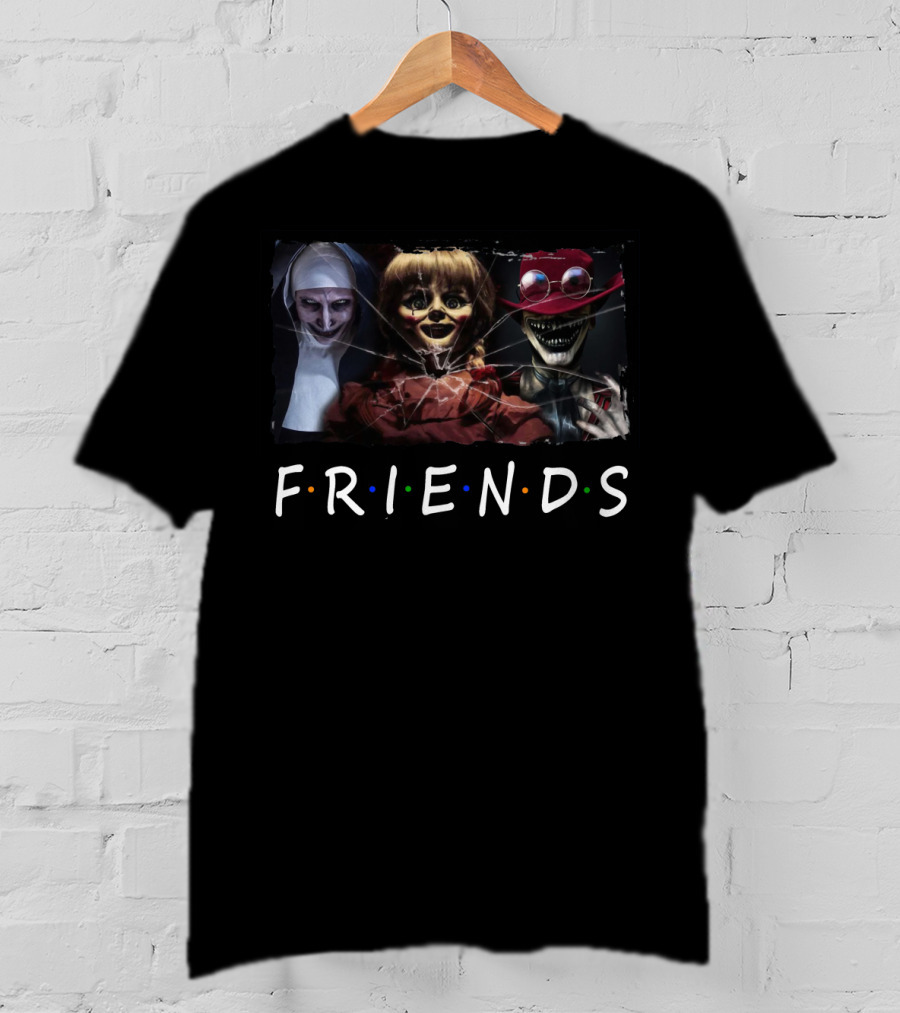 Friends Horror Characters Conjuring Annabelle Demonic Nun T-Shirt
