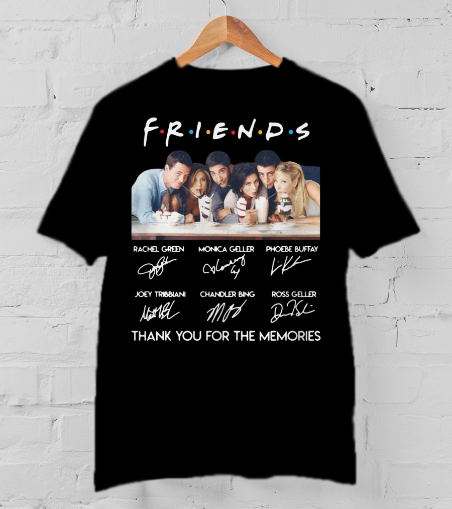 F.r.i.e.n.d.s Characters Signatures Thank You For The Memories T-Shirt