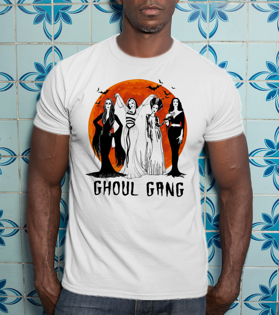 Halloween Ghoul Gang Moonlit Witches And Vampires T-Shirt