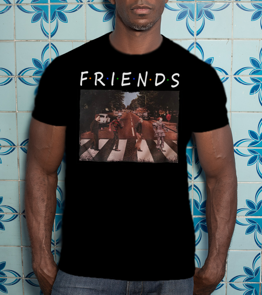 Friends Horror Halloween Crosswalk Icons Abbey Road T-Shirt