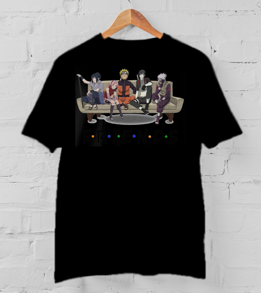 Naruto Characters Sitting On Friends Couch T-Shirt