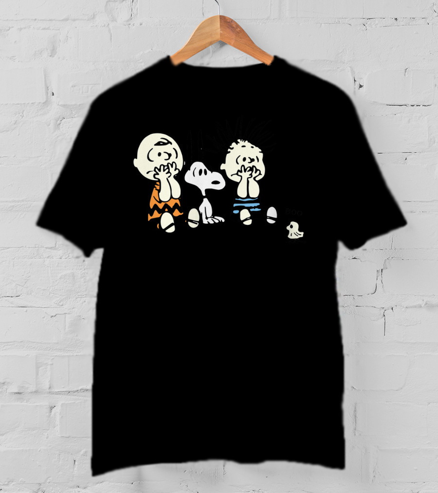 Peanuts Snoopy Charlie Brown Christmas Boo Spooky Scene T-Shirt