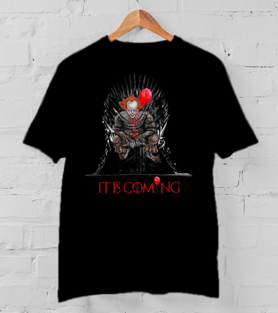 Pennywise It Is Coming Game Of Thrones Halloween Iron Throne T-Shirt