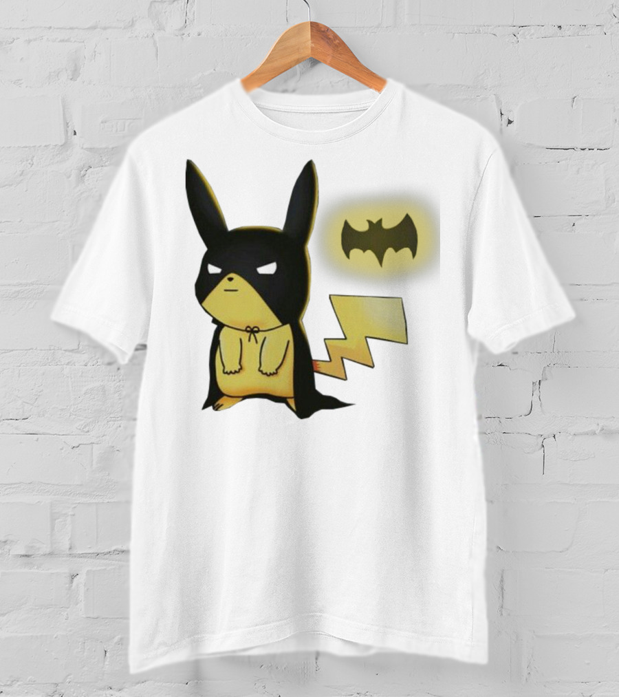 Pikachu Batman Crossover With Iconic Bat T-Shirt