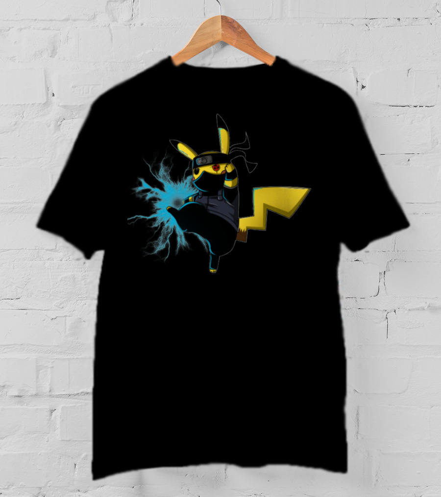 Pikachu Naruto Crossover Ninja Thunderbolt T-Shirt