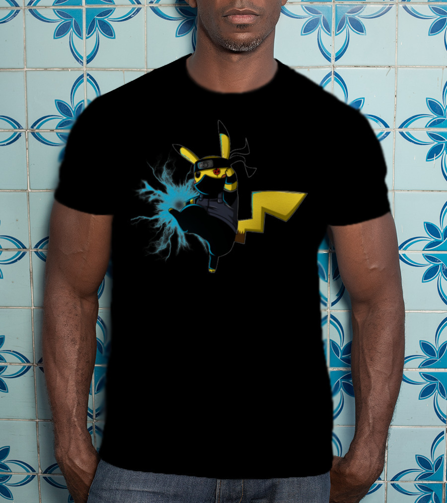 Pikachu Naruto Crossover Ninja Thunderbolt T-Shirt