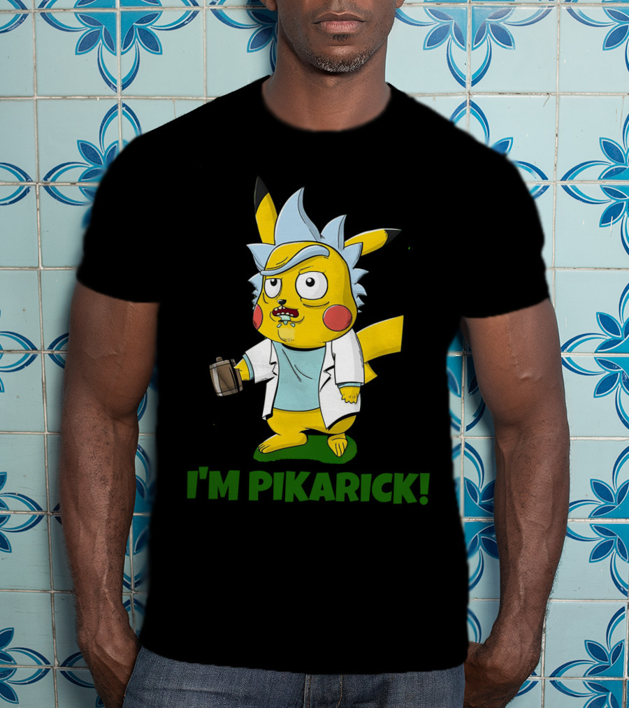 Rick And Morty I’m Pikarick Pikachu Crossover With Lab Coat And Portal Gun T-Shirt