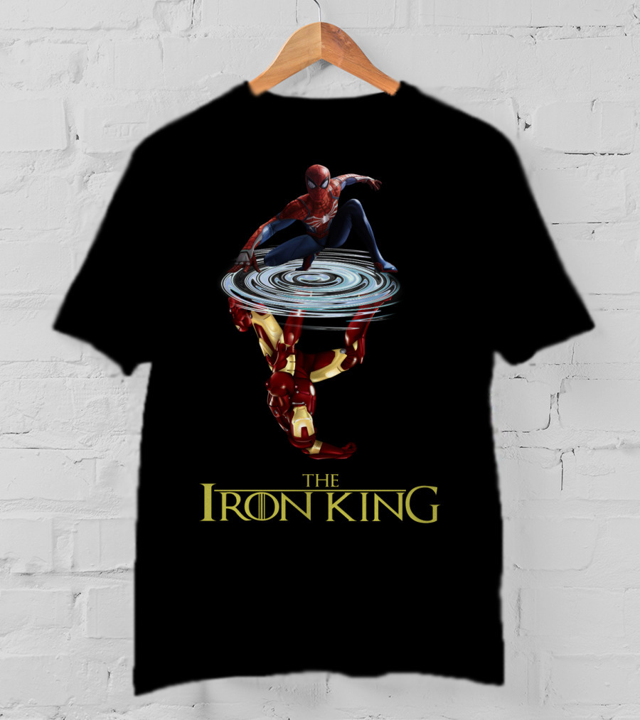 Spider Man Reflection Iron Man The Iron King T-Shirt