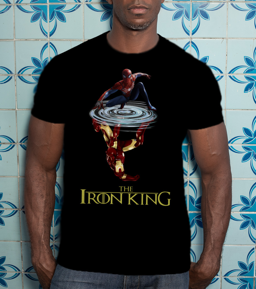 Spider Man Reflection Iron Man The Iron King T-Shirt