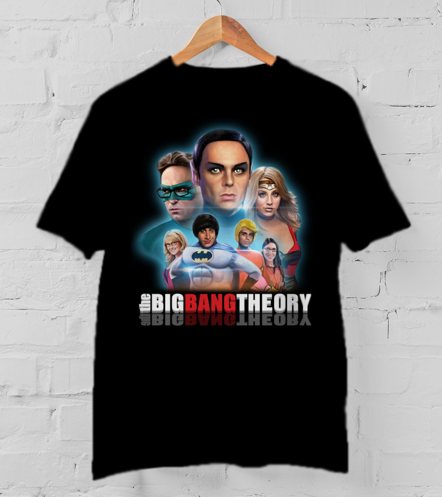 The Big Bang Theory Justice League Parody Characters T-Shirt