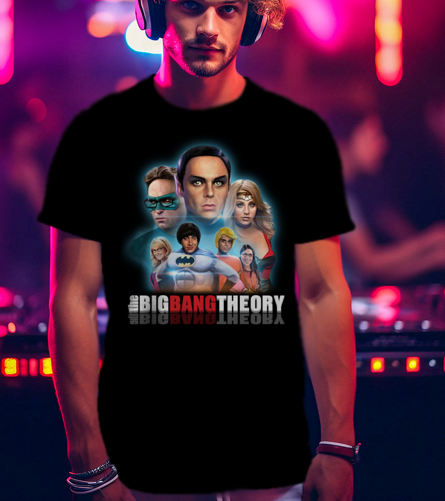 The Big Bang Theory Justice League Parody Characters T-Shirt
