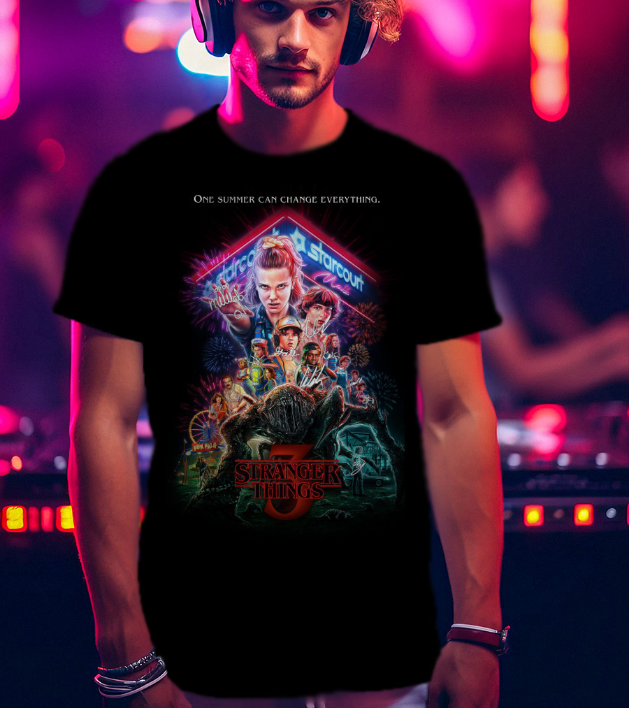 Stranger Things 3 One Summer Can Change Everything Starcourt Mall Fireworks Fun Fair T-Shirt