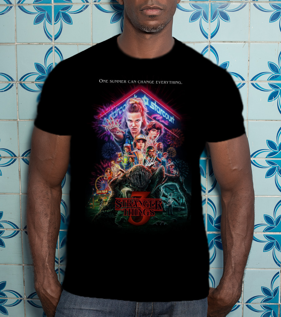 Stranger Things 3 One Summer Can Change Everything Starcourt Mall Fireworks Fun Fair T-Shirt