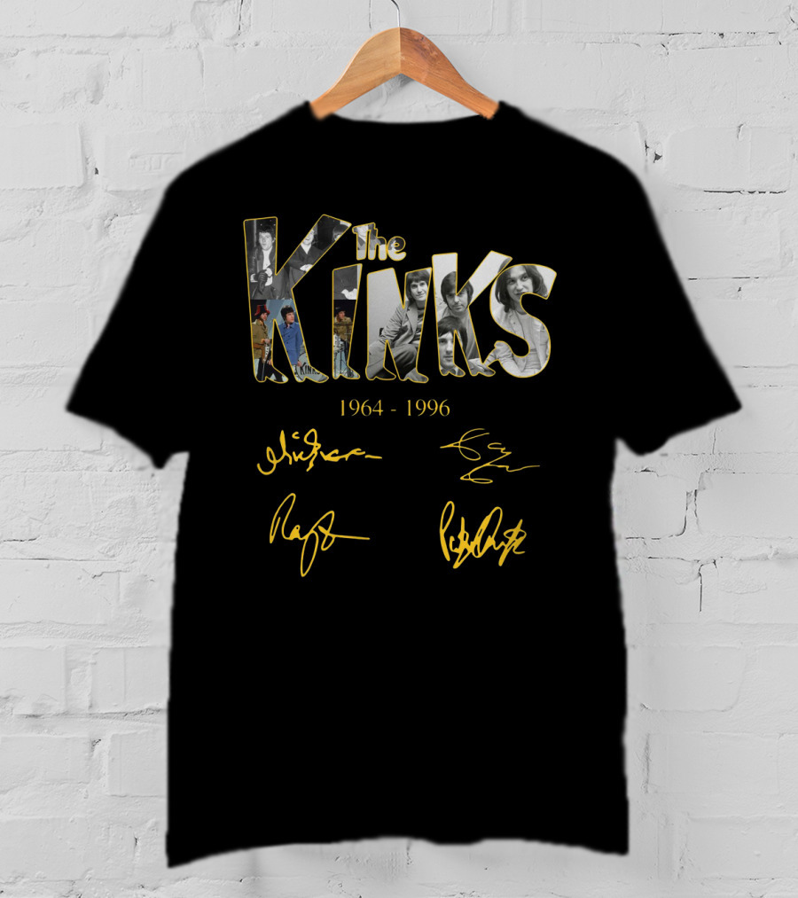 The Kinks 1964 1996 Signature Collage T-Shirt