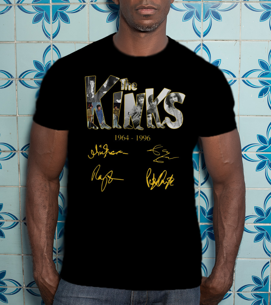 The Kinks 1964 1996 Signature Collage T-Shirt