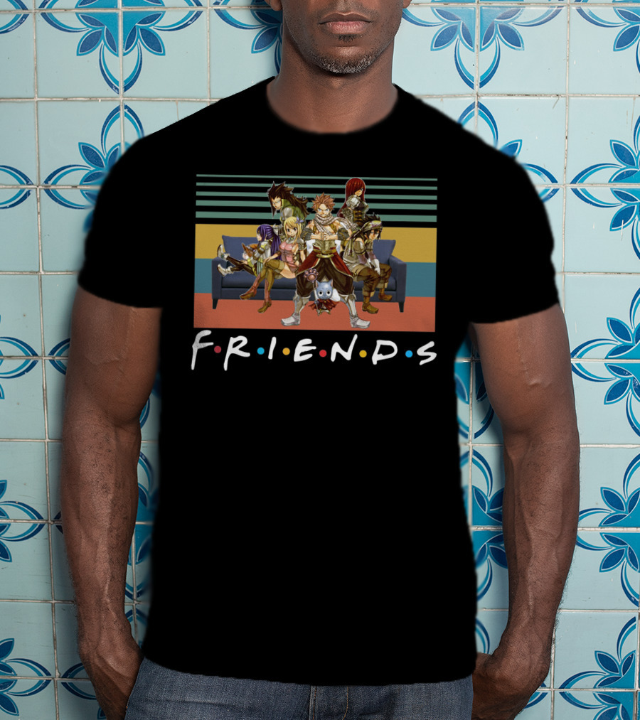 Fairy Tail Family Friends Tv Show Parody Couch Gang T-Shirt
