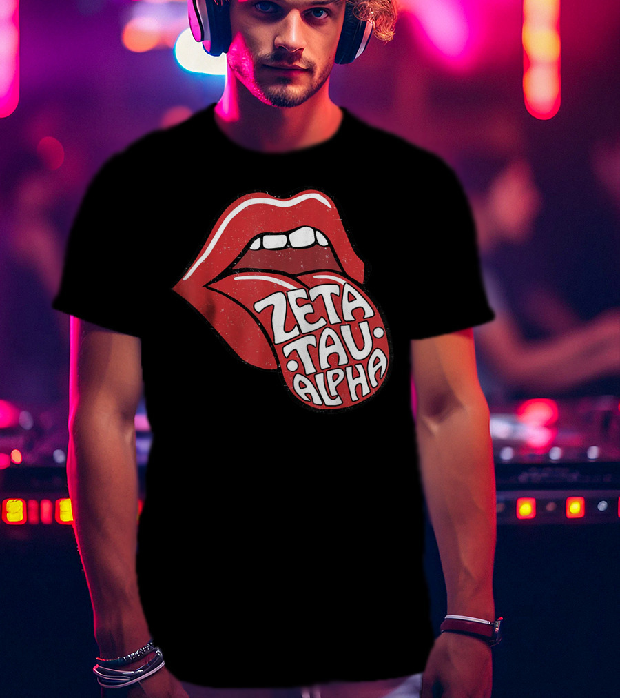 Zeta Tau Alpha Tongue Logo Pop T-Shirt