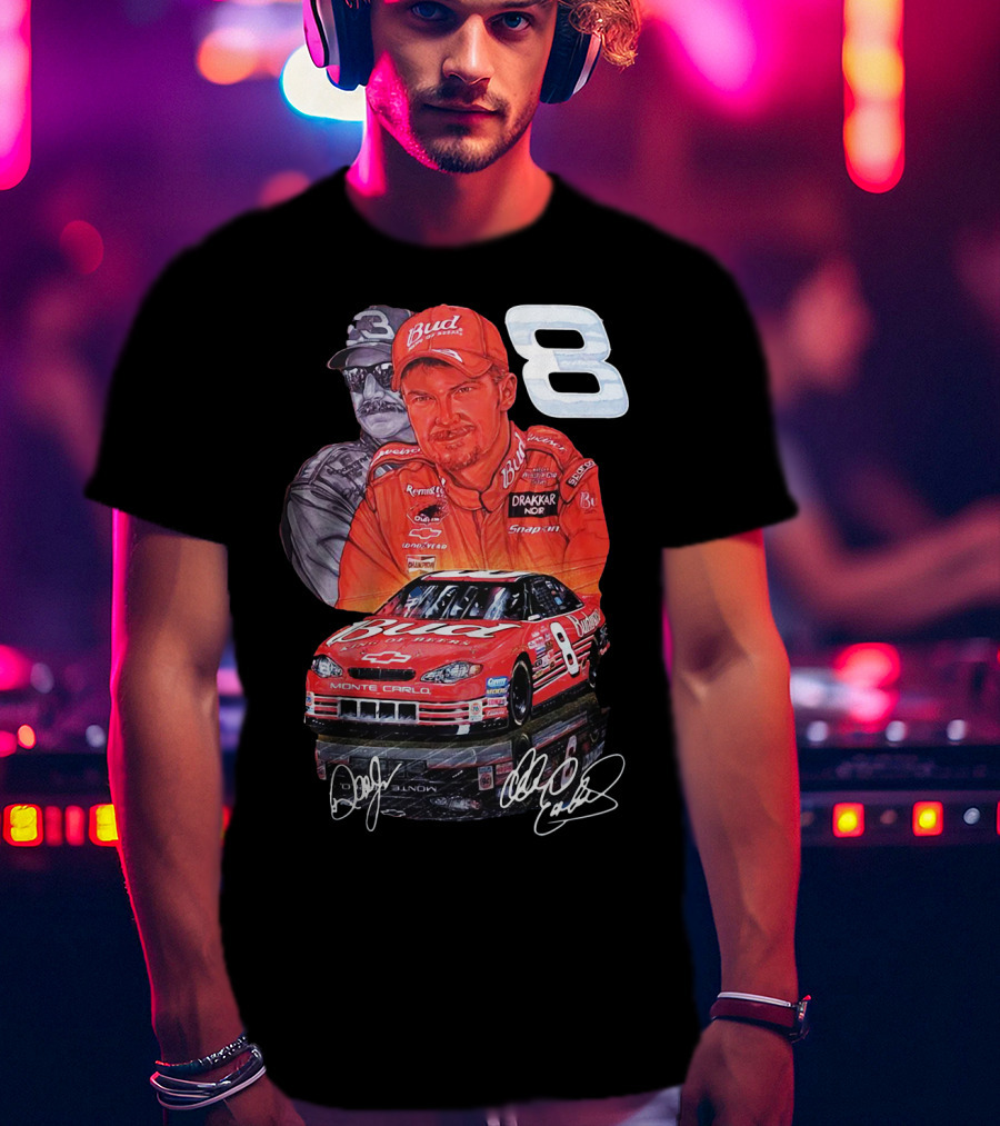 Dale Earnhardt Jr 8 Bud Monte Carlo Sam Bass Art T-Shirt