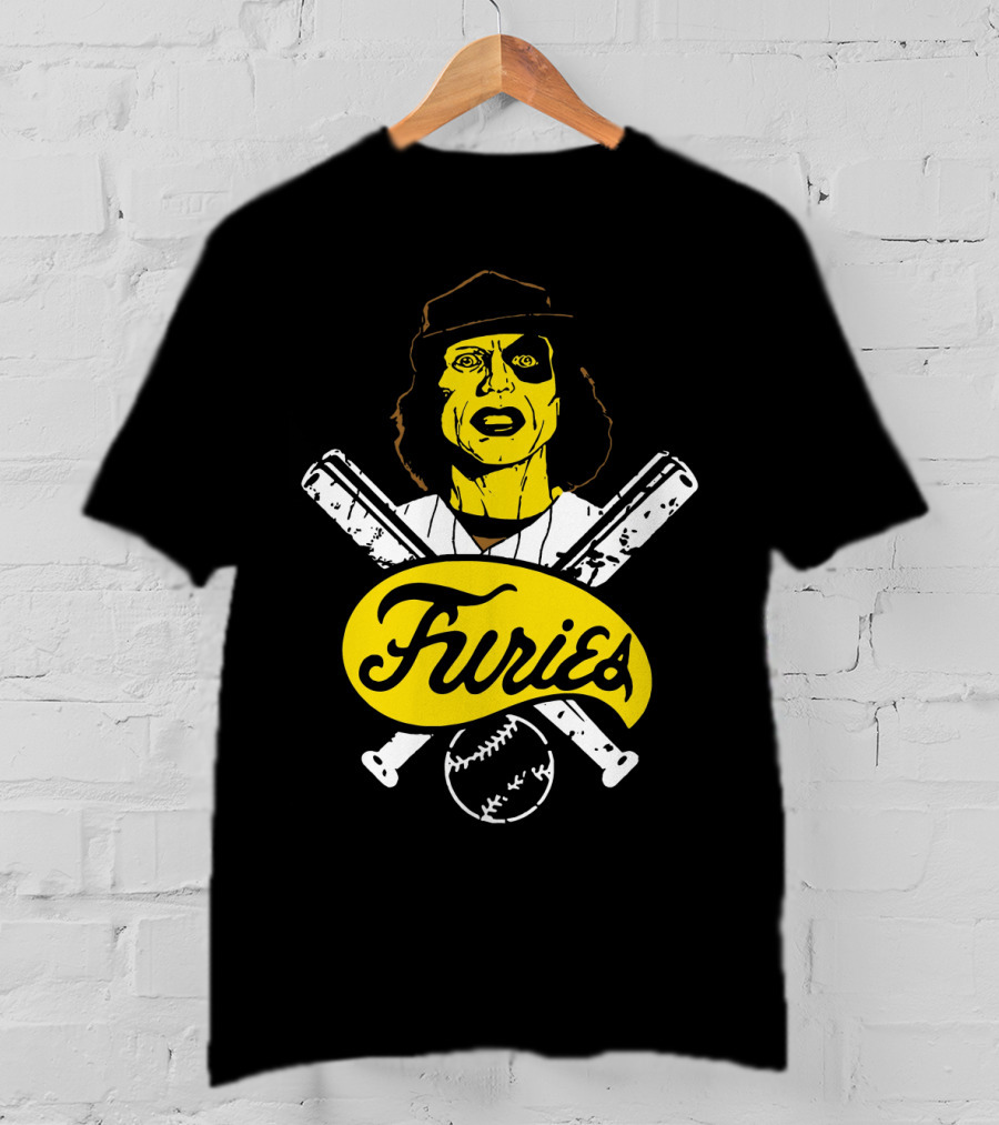 The Warriors Furies Crossed Bats And Masked Baseball Player T-Shirt