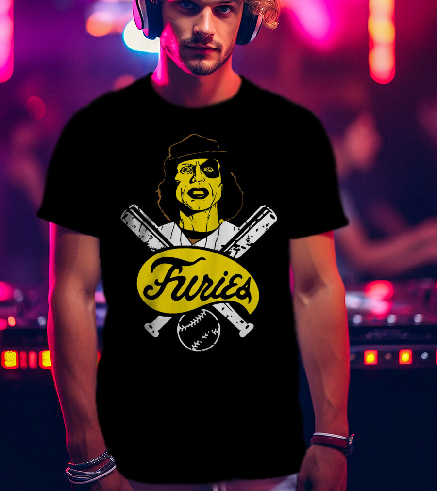 The Warriors Furies Crossed Bats And Masked Baseball Player T-Shirt