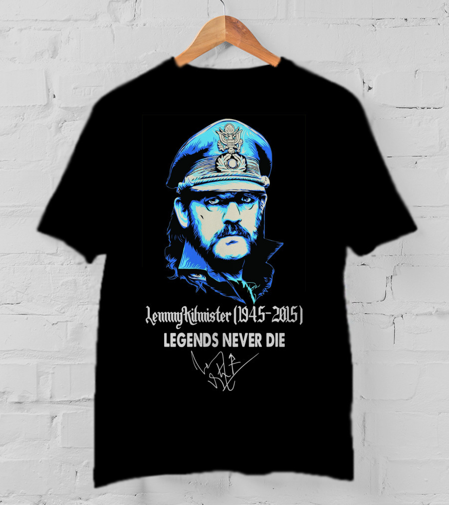Lemmy Kilmister 1945-2015 Legends Never Die T-Shirt