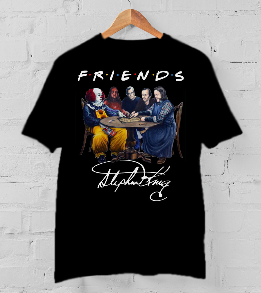 Stephen King Horror Characters Friends Sitting At Table Playing Ouija T-Shirt