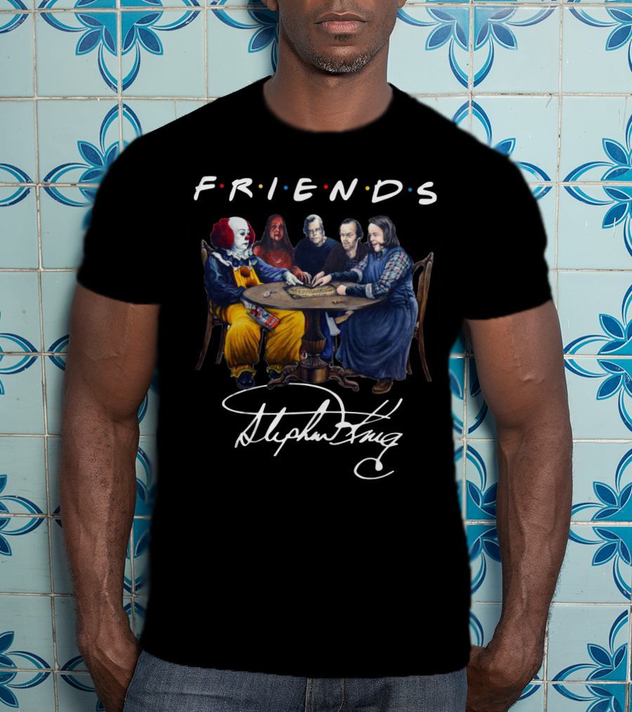 Stephen King Horror Characters Friends Sitting At Table Playing Ouija T-Shirt