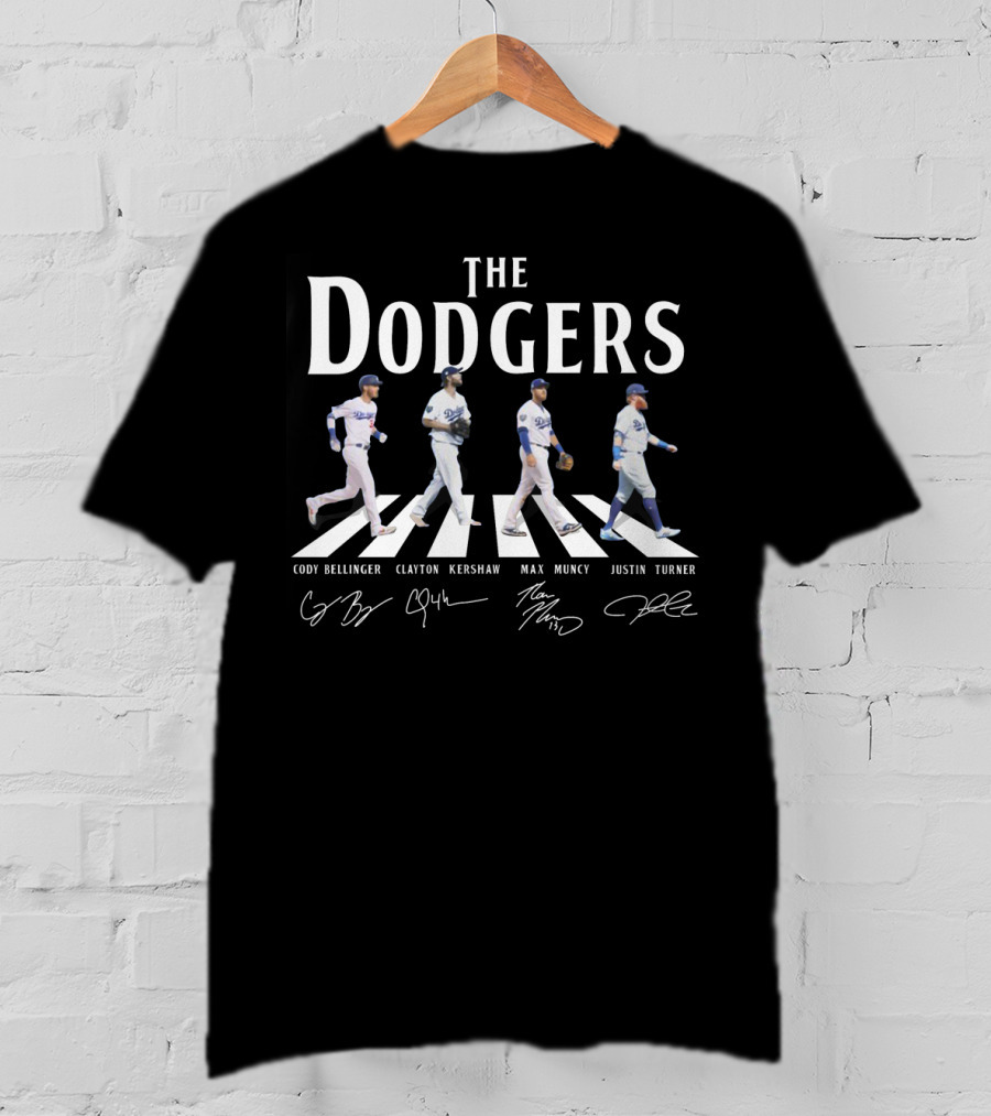 The Dodgers Cody Bellinger Clayton Kershaw Max Muncy Justin Turner Abbey Road Baseball Players T-Shirt