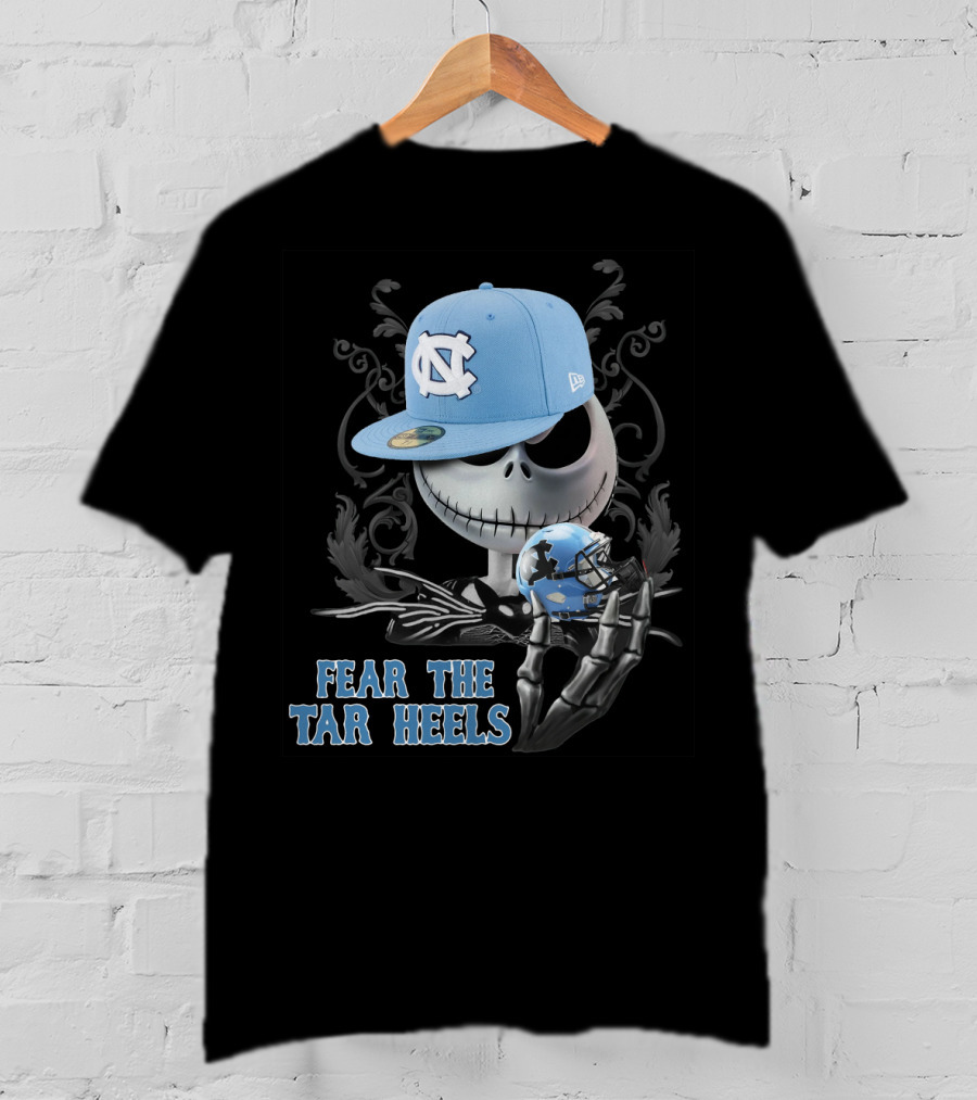 Jack Skellington NC Cap Fear The Tar Heels Football Helmet T-Shirt