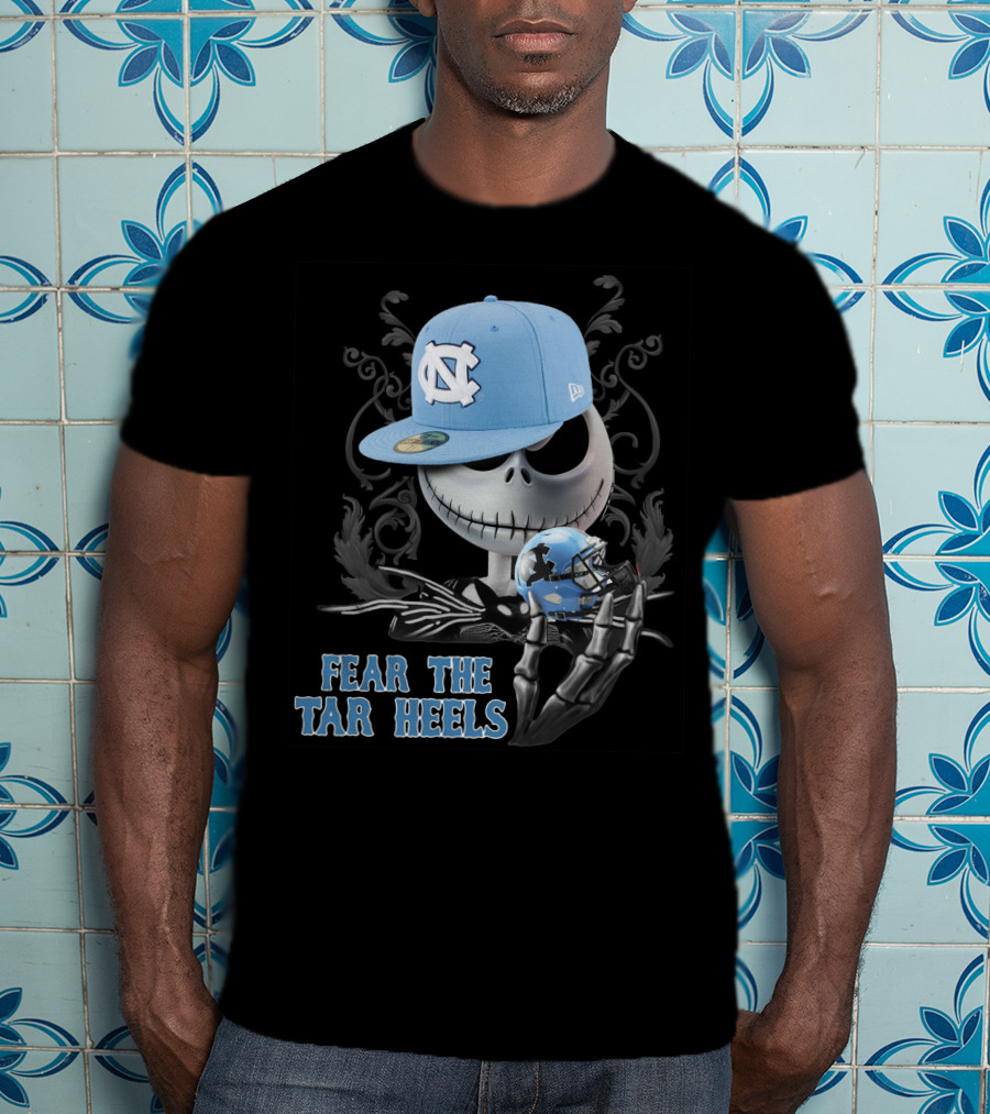 Jack Skellington NC Cap Fear The Tar Heels Football Helmet T-Shirt