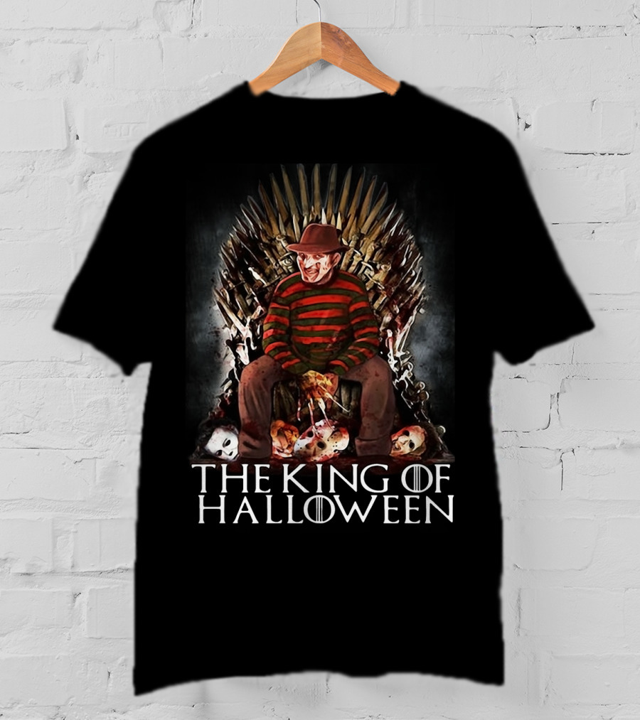 Freddy Krueger The King Of Halloween Game Of Thrones Throne T-Shirt