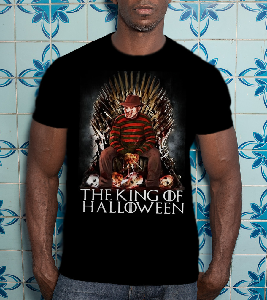 Freddy Krueger The King Of Halloween Game Of Thrones Throne T-Shirt