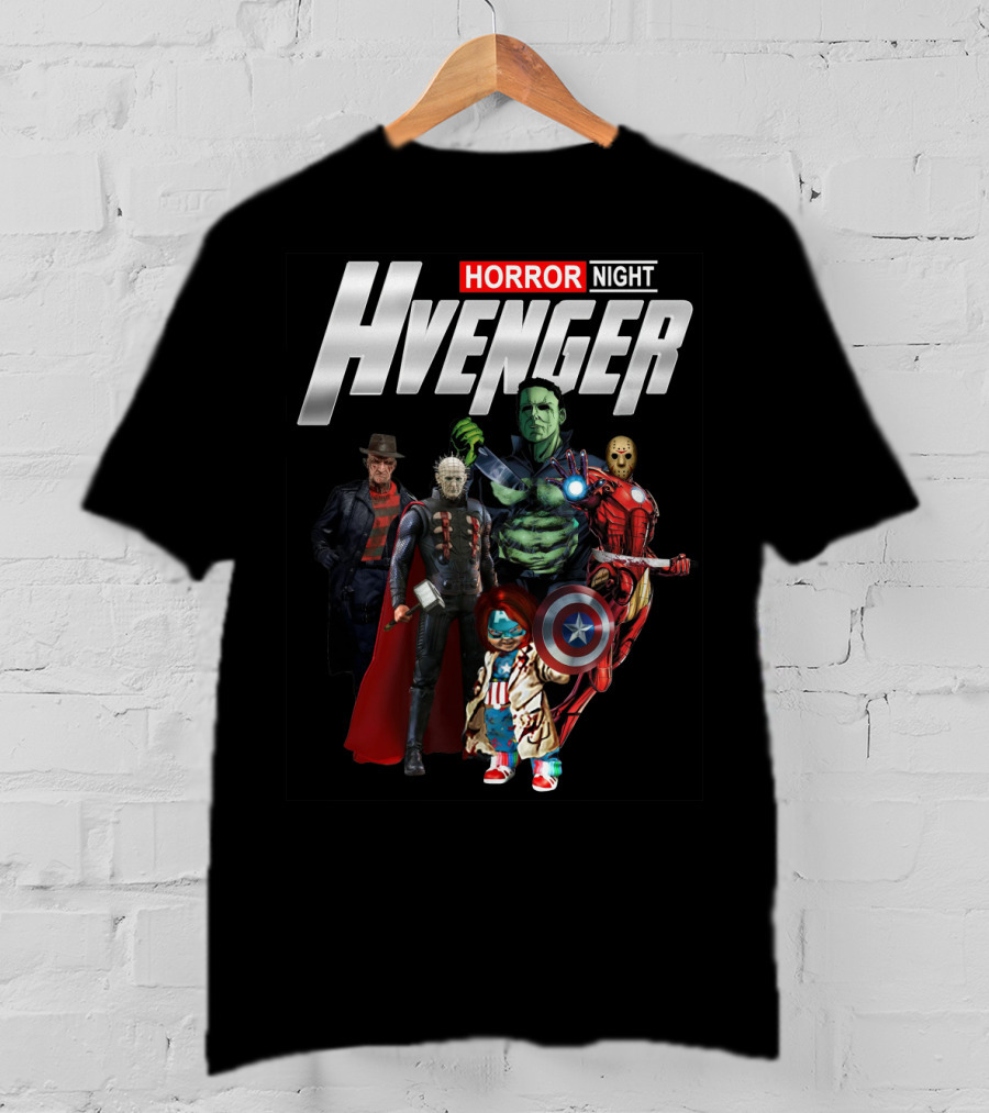 Horror Night Hvenger Avenger Crossover Villains Assemble T-Shirt