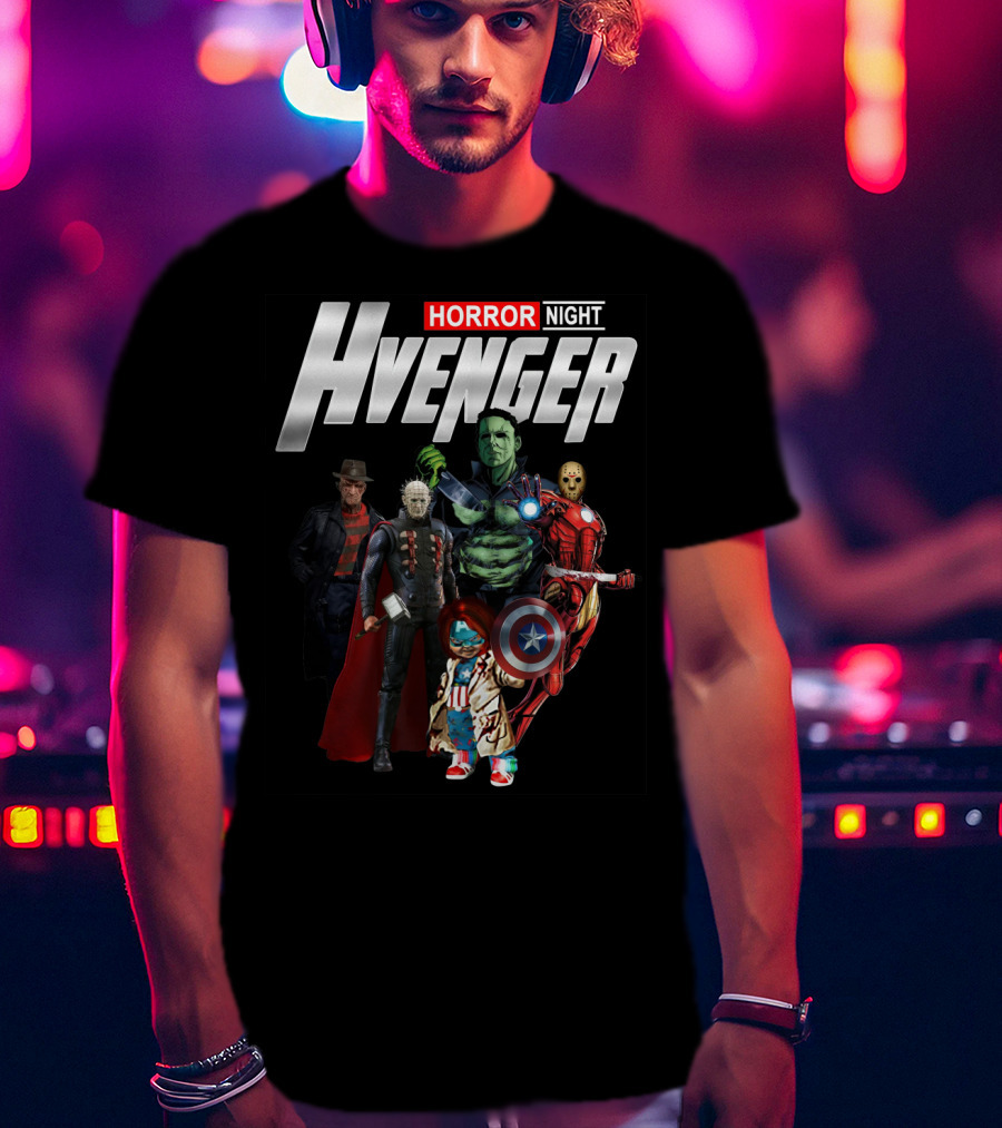 Horror Night Hvenger Avenger Crossover Villains Assemble T-Shirt