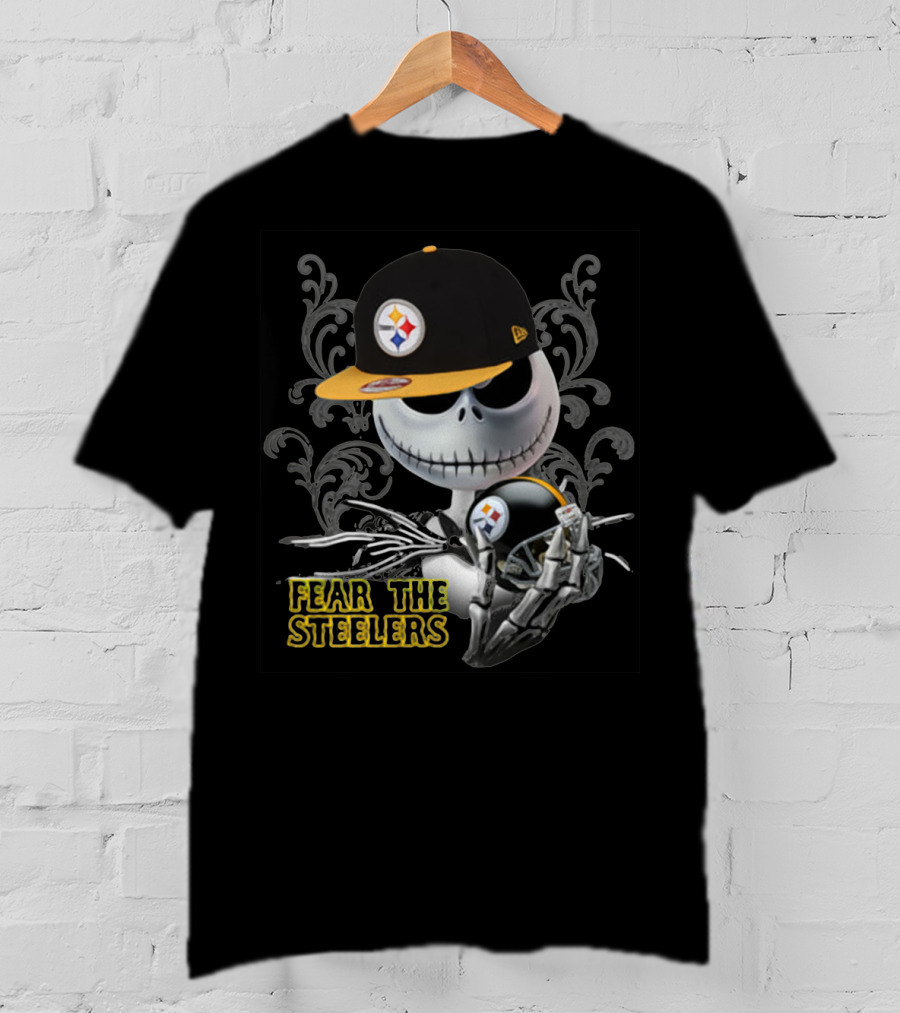 Jack Skellington Steelers Hat And Helmet Fear The Steelers T-Shirt