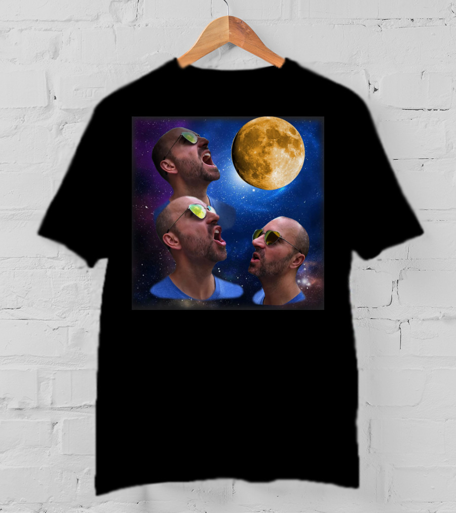 Zach Call Moon Space Night Sunglasses Trio T-Shirt