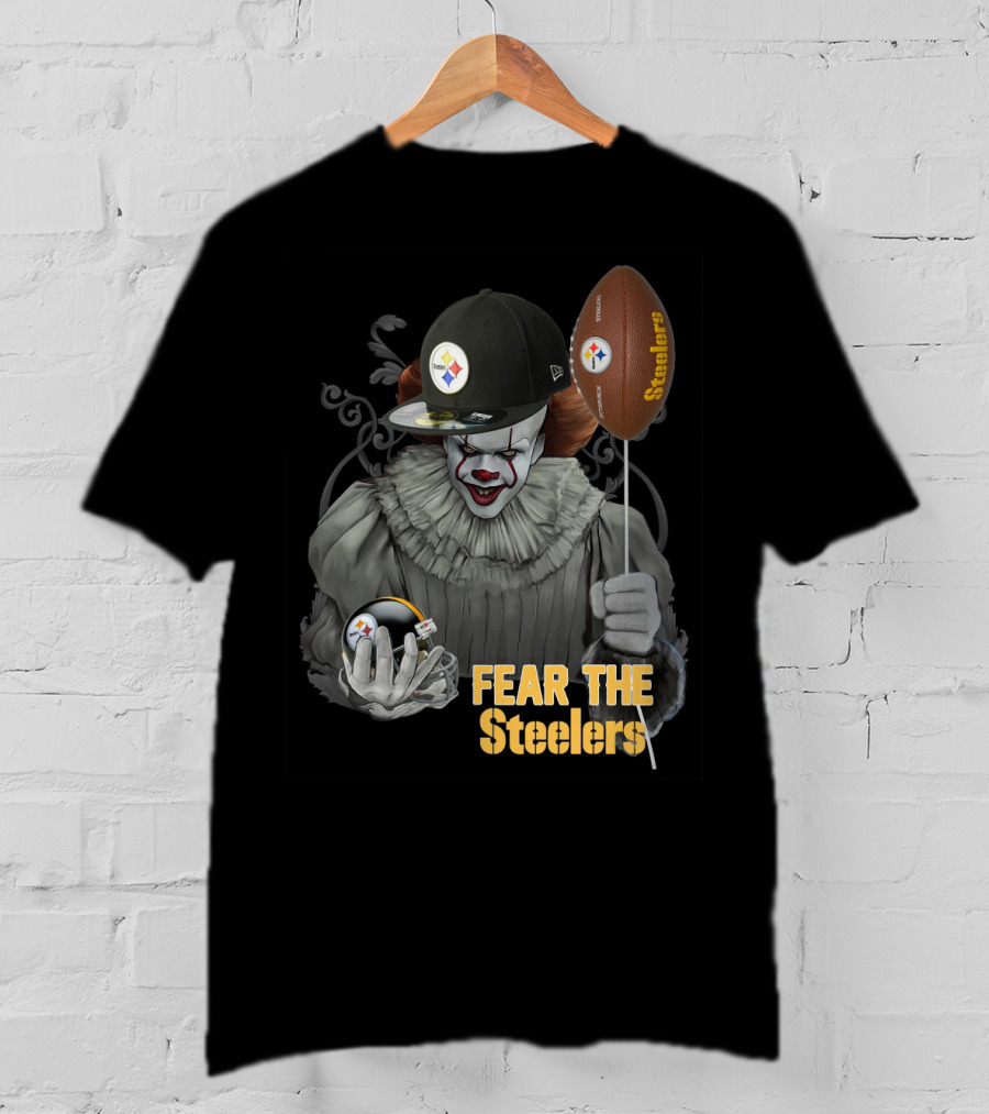 Fear The Steelers Pennywise Football Theme T-Shirt