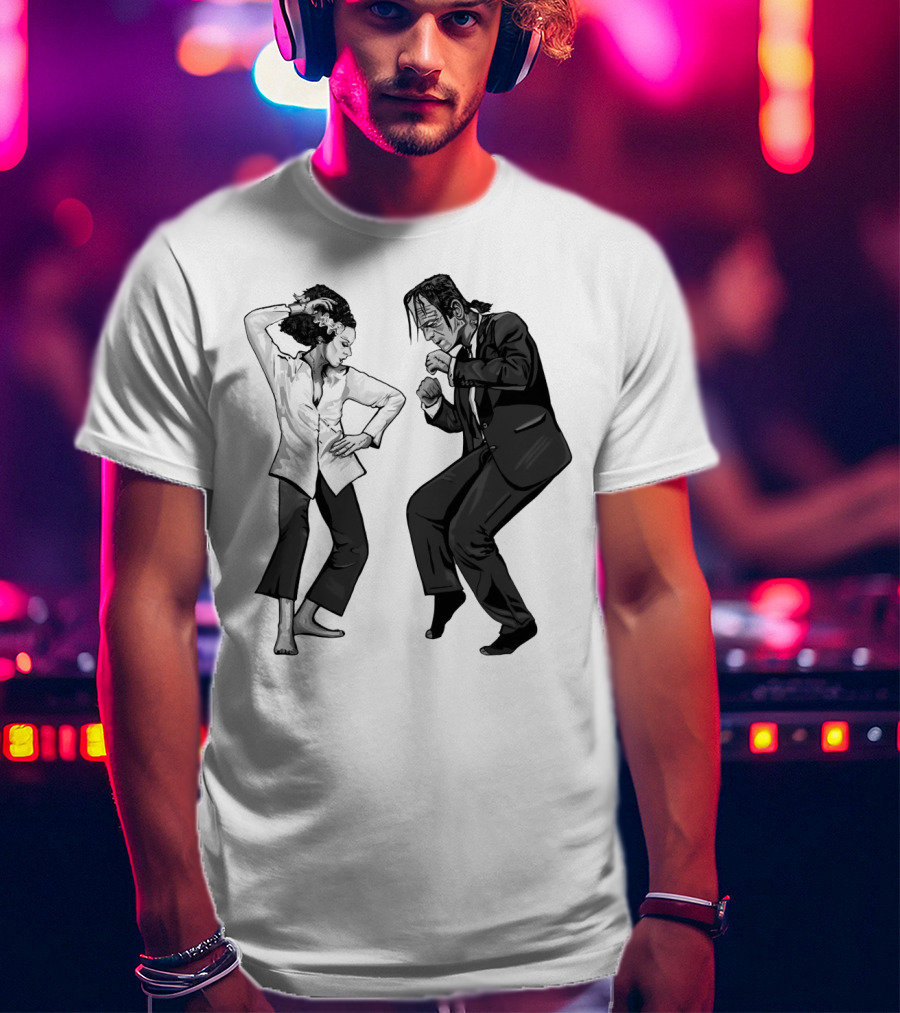 Pulp Fiction Frankenstein Dance Scene Mashup T-Shirt