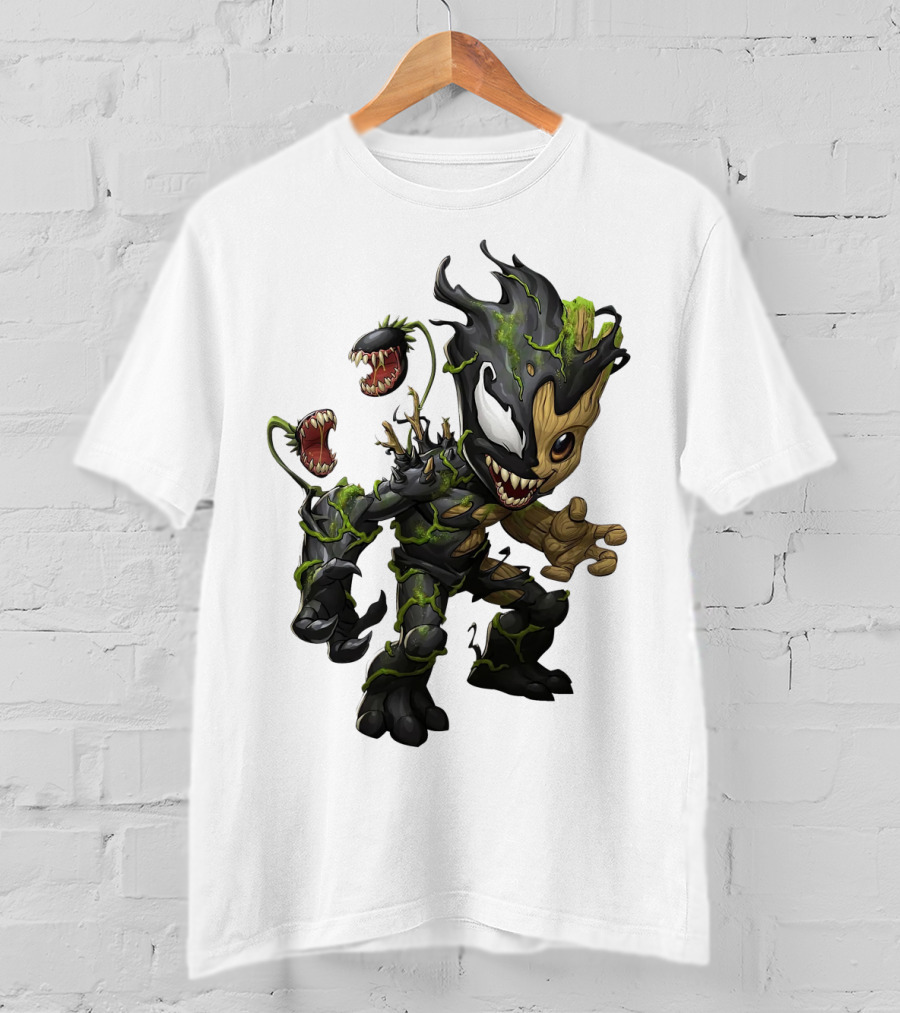 Halloween Venom Groot Monster Crossover Character T-Shirt