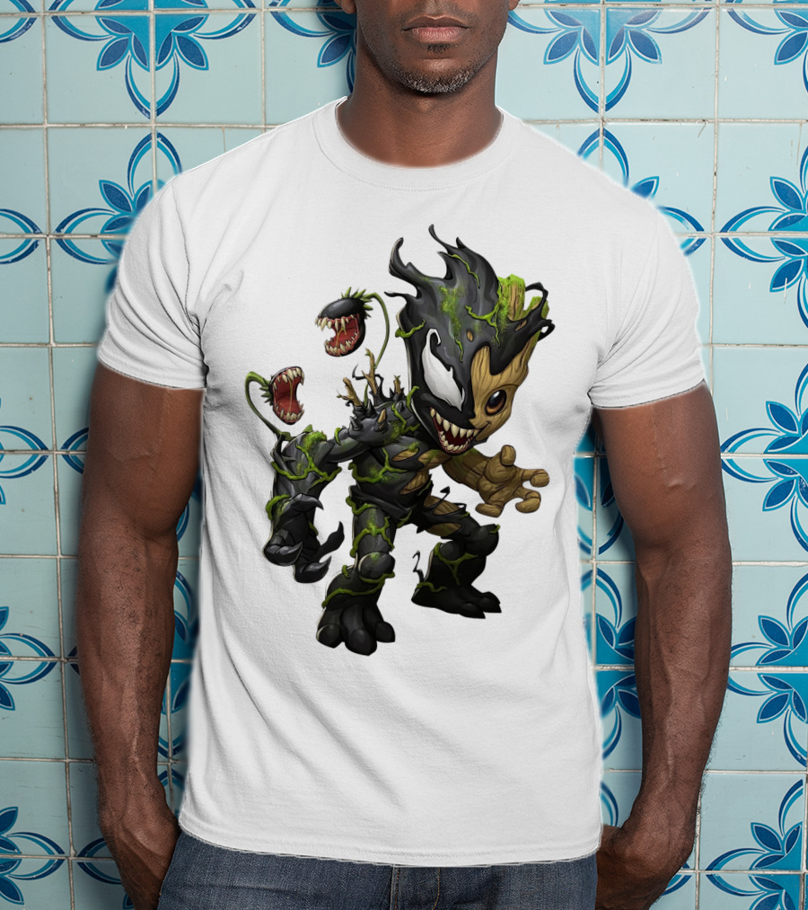 Halloween Venom Groot Monster Crossover Character T-Shirt