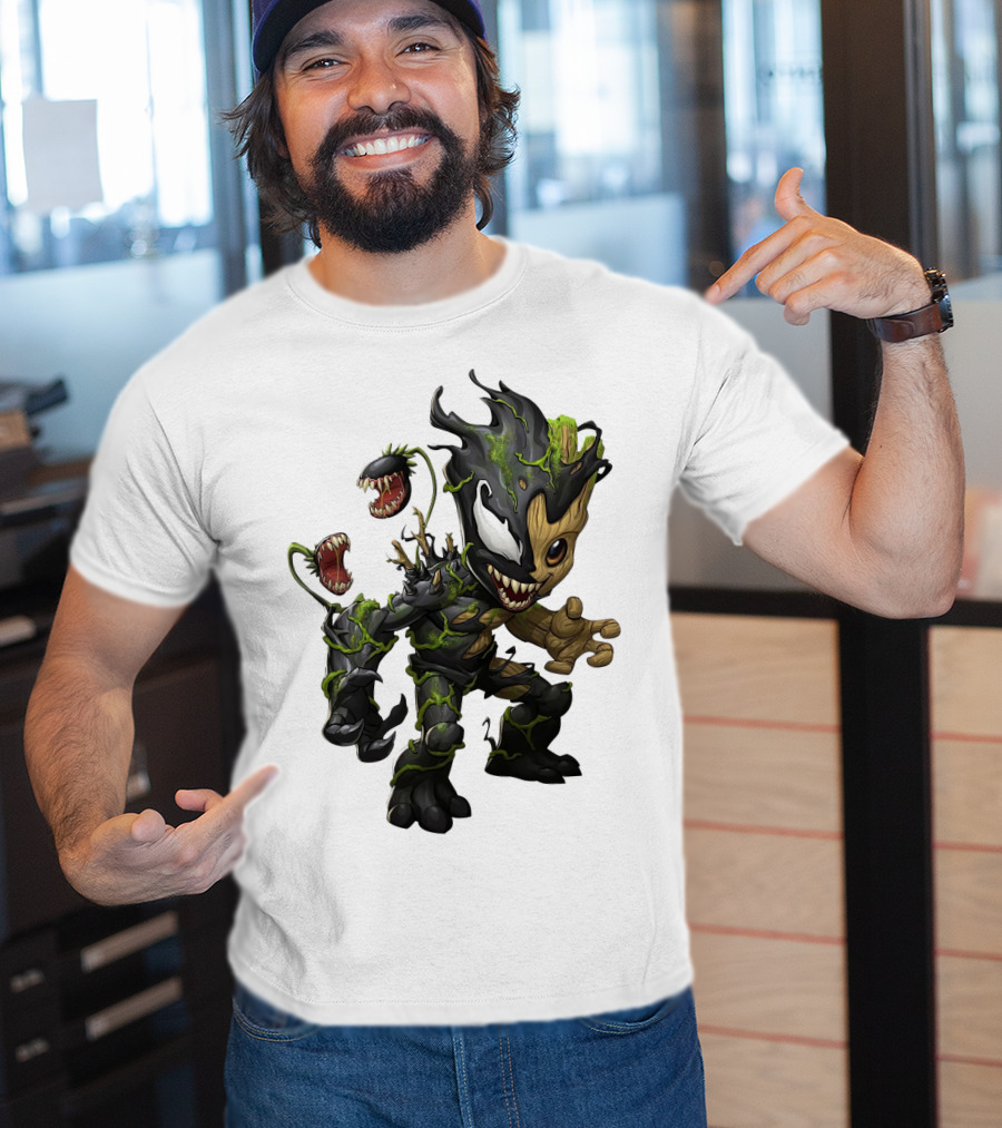 Halloween Venom Groot Monster Crossover Character T-Shirt