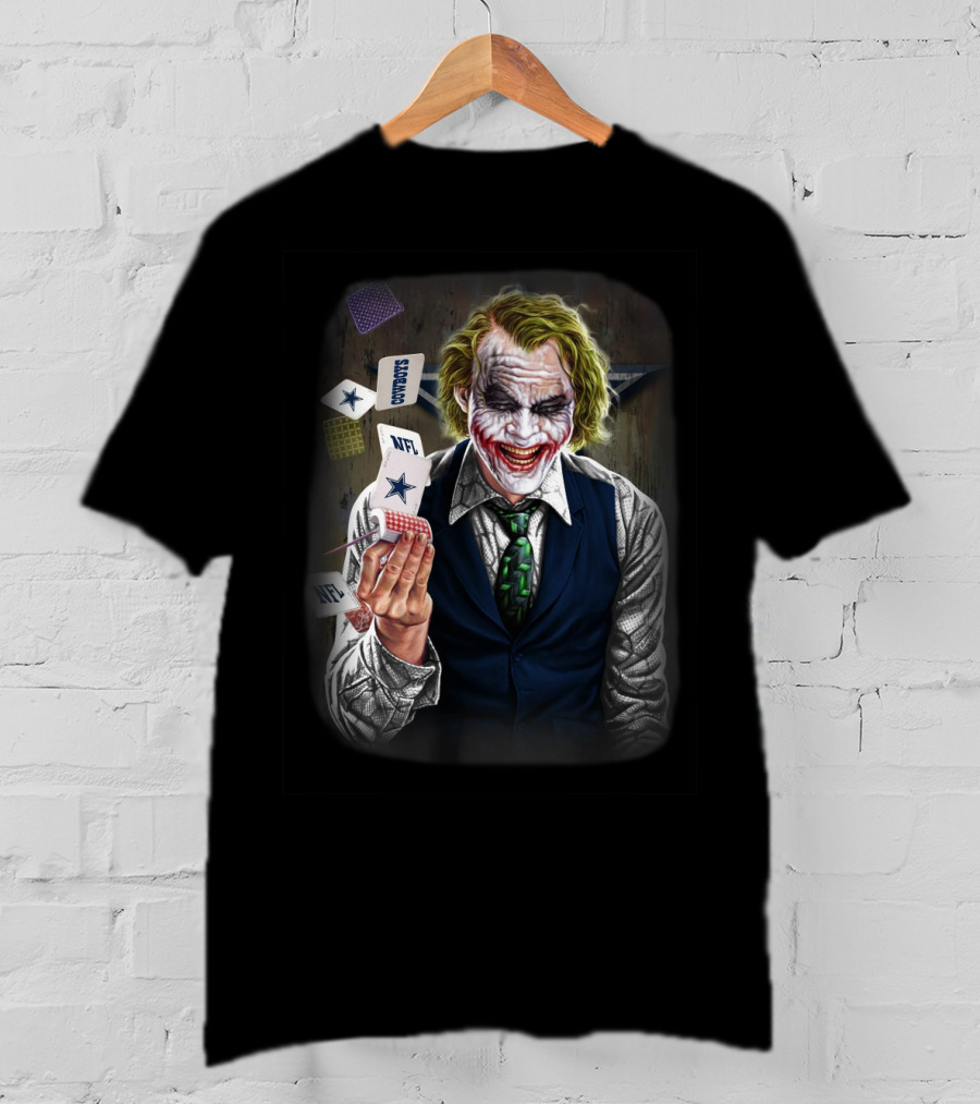 Dallas Cowboys Joker Nfl Playing Cards T-Shirt