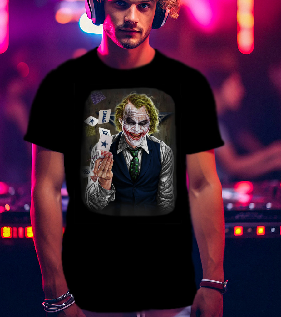 Dallas Cowboys Joker Nfl Playing Cards T-Shirt