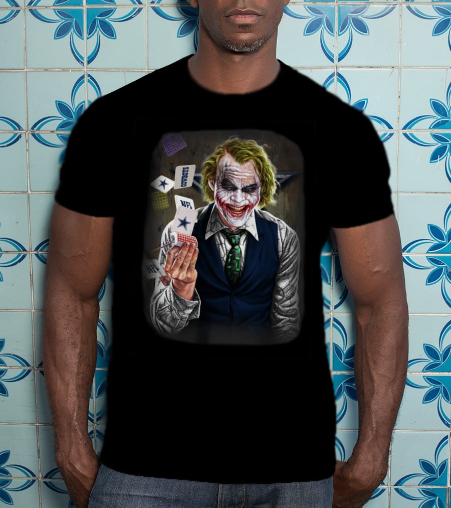 Dallas Cowboys Joker Nfl Playing Cards T-Shirt