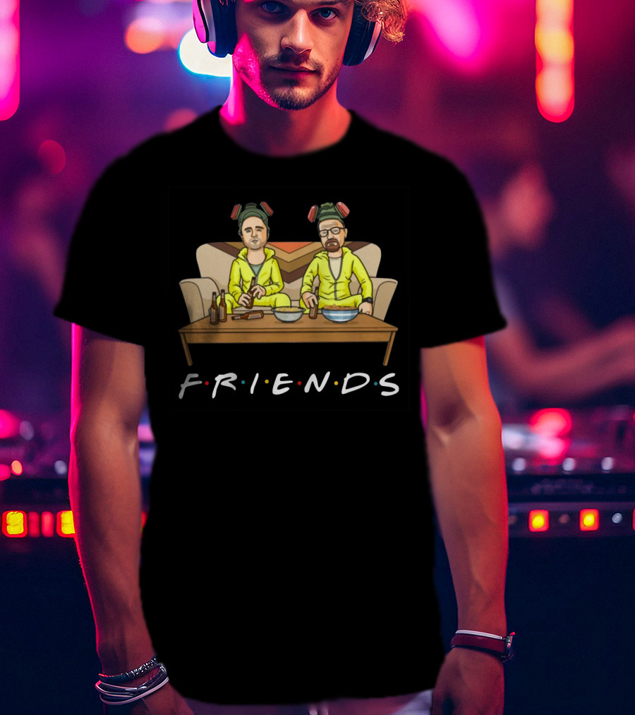 Breaking Bad Walter And Jesse In Yellow Suits FRIENDS Couch Scene T-Shirt